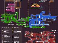 Full map of Super Metroid with each major area represented in a different color