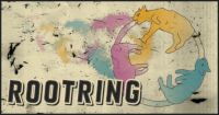 Logo of the rootring project, showing three cats in an ouroboros circle.